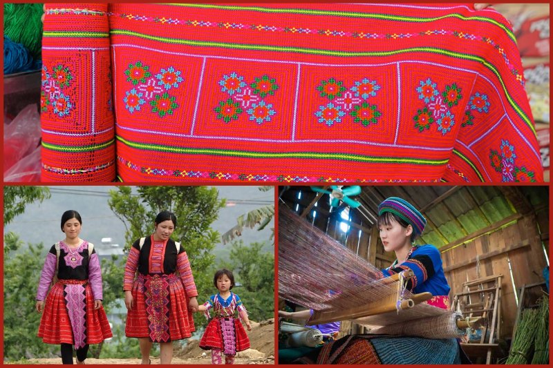 Brocade of the Mong people in Northwest Vietnam